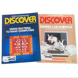 Vintage Discover The Newsmagazine of Science Lot of 2 Computers May ‘82/Sept ‘83